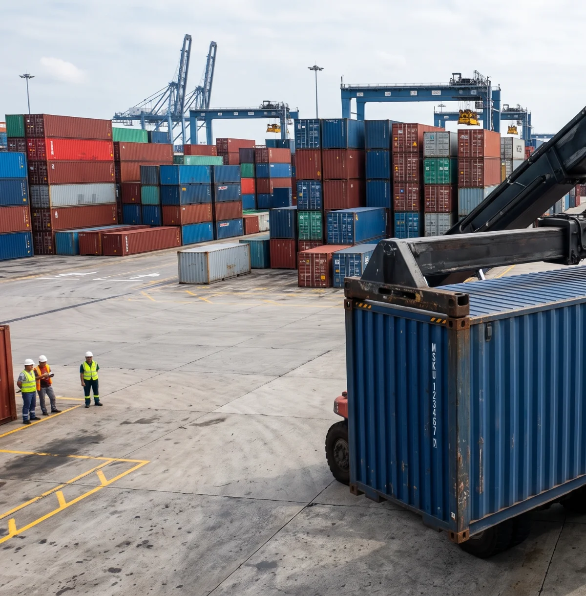 Containers at the Port of Brisbane bound for Port Moresby and Lae
